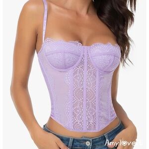 Raxnode Lace Bustier Corset Top #62